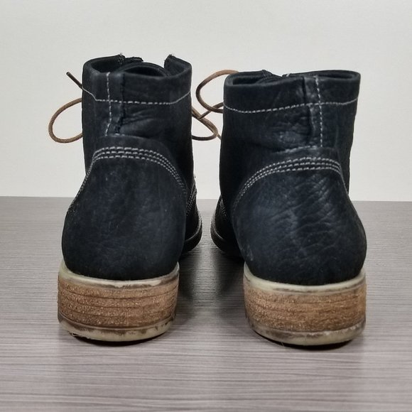 Josef Siebel Sienna Lace-up Booties, Black Leather, Womens Size 7.5 US / 38 - Picture 5 of 13